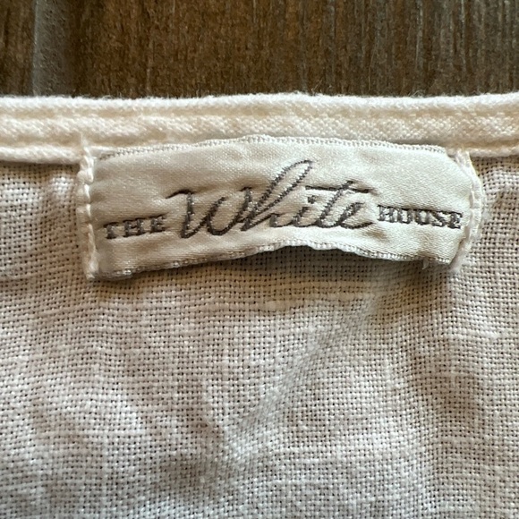 The White House White Pre Shrunk 100% Linen Sleeveless Side Slit Tunic Dress - S - Picture 7 of 8